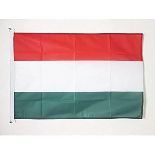 Hungary NAUTICAL Flag 18'' x 12'' - Hungarian flags 30 x 45 cm. - Banner 12x18 in for boat - AZ FLAG - 1
