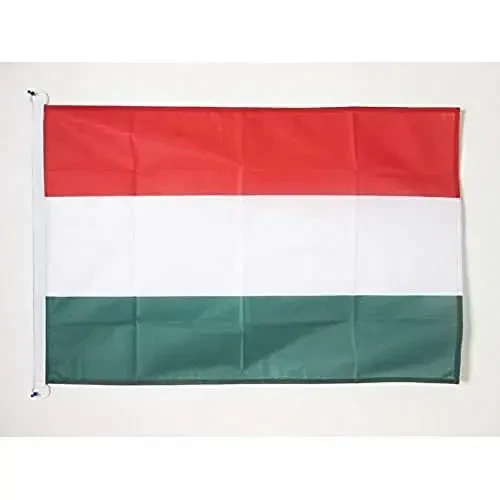 Hungary NAUTICAL Flag 18'' x 12'' - Hungarian flags 30 x 45 cm. - Banner 12x18 in for boat - AZ FLAG - AZ FLAG