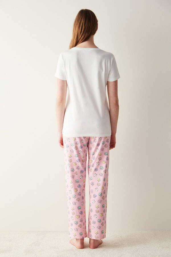 Macaron Pink Pants Pajama Set - 5