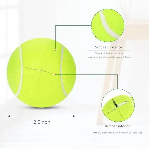 Macarrie 100 Pcs Precut Tennis Balls Bulk for Legs Desk - MACARRIE (1)