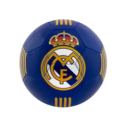 Maccabi Art Official Real Madrid Soccer Ball, Size 5 Football, Authentic Club Logo, Premium Fan Collectible for Training, Play & Display - 1