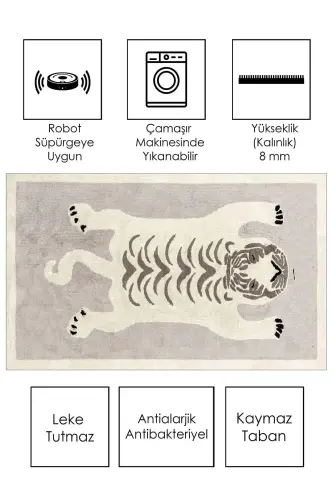 Machine Washable Non-Slip Stain Resistant Animal Pattern Baby And Child Rug - WEST HOME (1)