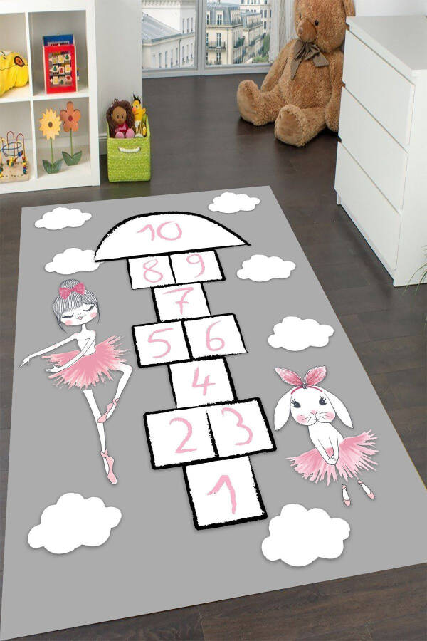 Machine Washable Non-Slip Stain-Resistant Educational Baby And Kids Room Rug Play Mat - 1