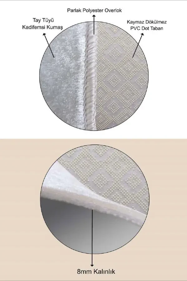 Machine Washable Non-Slip Stain Resistant Grey Living Room Rug Kitchen Rug and Runner - 3