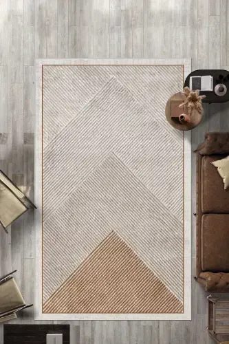 Machine Washable Non-Slip Stain Resistant Living Room Rug Kitchen Rug and Runner-brown - LAVITA HOME (1)