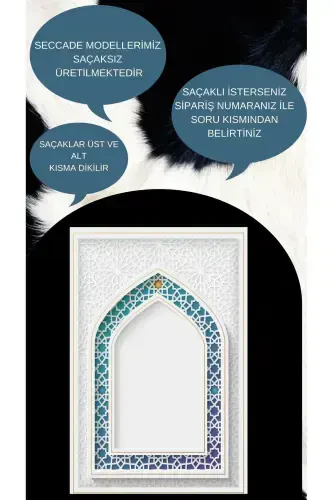 Machine Washable Stain Resistant Prayer Rug Non-Slip Base Tassel-Free Sec113-WHITE - FOREVER ALDORA (1)