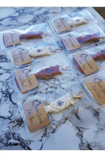 Macrame Keychain 25 Pieces Gift Birthday Engagement Circumcision Mawlid Gift Keychain - SUDE DESIGN (1)