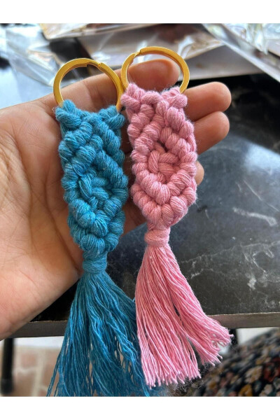 Macrame Keychain 25 Pieces Wedding Engagement Proposal Souvenir Birthday Gift Concept - SUDE DESIGN