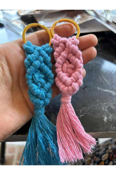 Macrame Keychain 25 Pieces Wedding Engagement Proposal Souvenir Birthday Gift Concept - SUDE DESIGN (1)