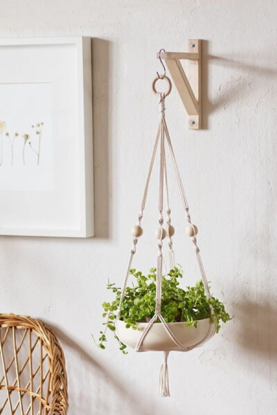 Macrame Rope Hanging Planter - MAKRAMEATOLYESI