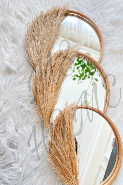 Macrame Wall Decor Ring Feathered Mirrored Wall Ornament 3 Piece Set 100% Handmade - YZG HOME