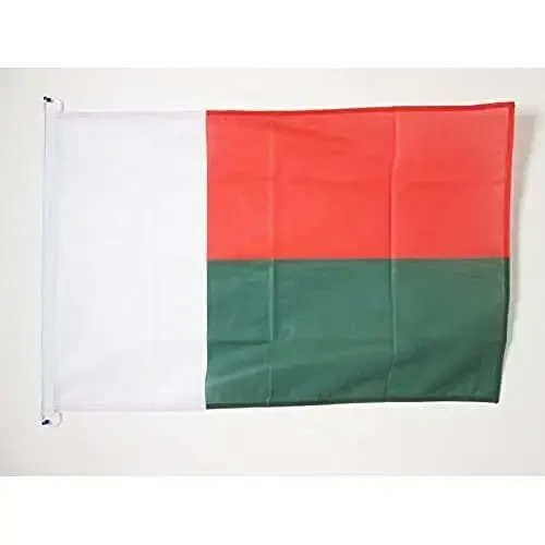 Madagascar NAUTICAL Flag 18'' x 12'' - Madagascan flags 30 x 45 cm. - Banner 12x18 in for boat - AZ FLAG - 1