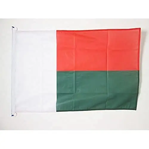 Madagascar NAUTICAL Flag 18'' x 12'' - Madagascan flags 30 x 45 cm. - Banner 12x18 in for boat - AZ FLAG - AZ FLAG