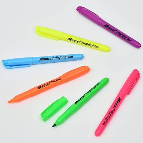 Madisi Highlighters, Chisel Tip, Assorted Colors, Bulk Pack, 84-Count - 3