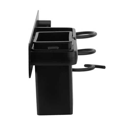 Madlife Garage Hair Tool Organizer Wall Mount, Dryer and Straightener Holder, Bathroom Hair Styling Care Tool Organizer, Multi-Functional Space Storage Bracket with Plug Hook (Black) - 4