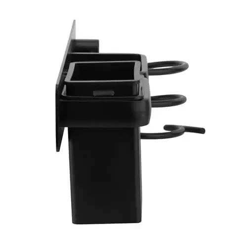 Madlife Garage Hair Tool Organizer Wall Mount, Dryer and Straightener Holder, Bathroom Hair Styling Care Tool Organizer, Multi-Functional Space Storage Bracket with Plug Hook (Black) - 4