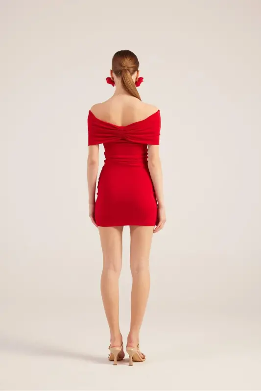 Madonna Yaka Mini Muse Dress Red - 6