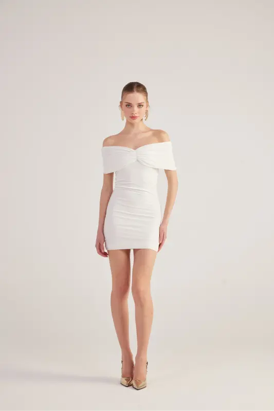 Madonna Yaka Mini Muse Dress White-White - HOLLY LOLLY