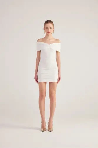 Madonna Yaka Mini Muse Dress White-White - 3