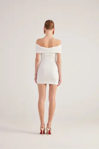 Madonna Yaka Mini Muse Dress White-White - 5