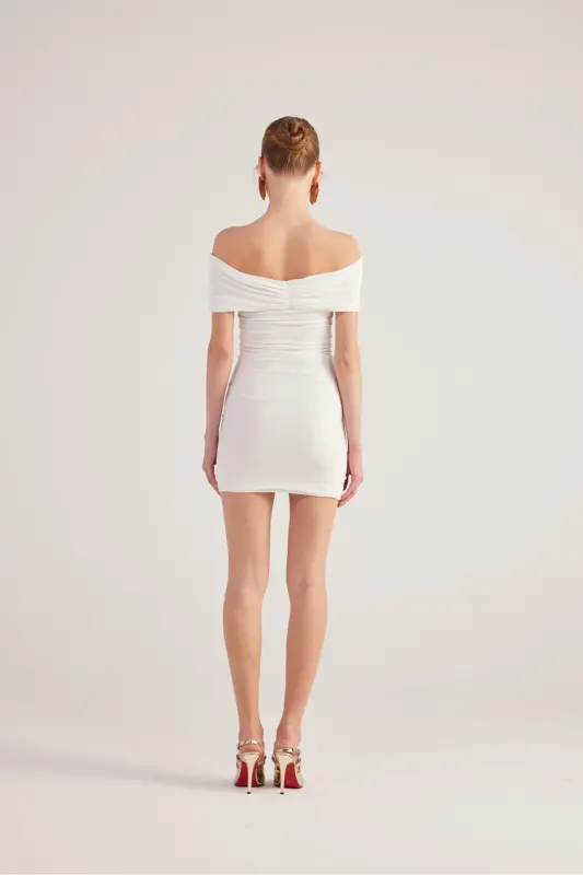 Madonna Yaka Mini Muse Dress White-White - 5