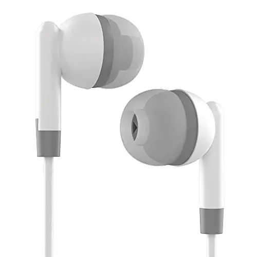 Maeline Bulk Earbuds with 3.5 mm Headphone Plug - 10 Pack - White - 3