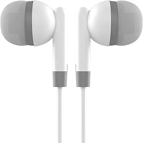 Maeline Bulk Earbuds with 3.5 mm Headphone Plug - 10 Pack - White - 4