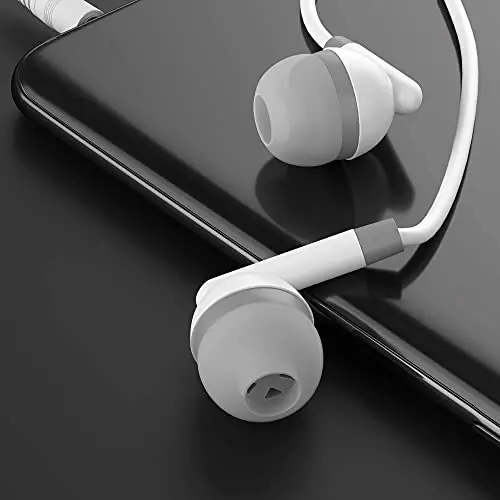 Maeline Bulk Earbuds with 3.5 mm Headphone Plug - 10 Pack - White - 5