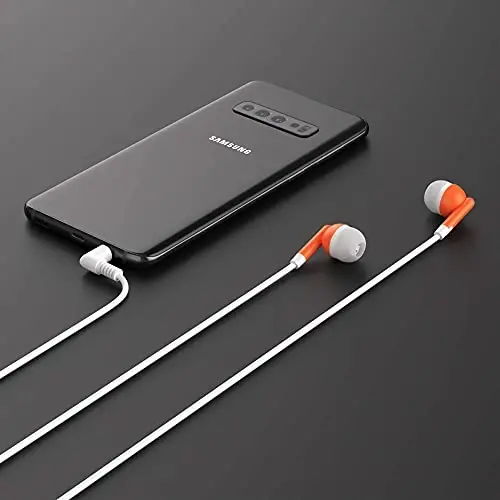 Maeline Bulk Earbuds with 3.5 mm Headphone Plug - 10 Pack - Orange - 6