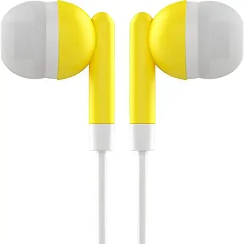 Maeline Bulk Earbuds with 3.5 mm Headphone Plug - 400 Pack - Yellow - 4