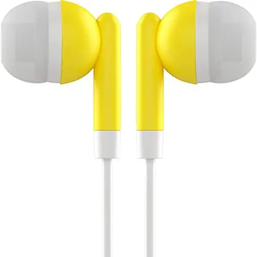 Maeline Bulk Earbuds with 3.5 mm Headphone Plug - 400 Pack - Yellow - 4