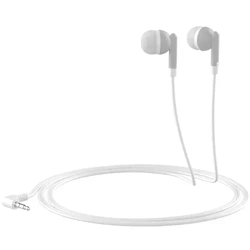 Maeline Bulk 3.5 mm Headphone Ulagi bilan naushniklar - 20 dona - Kulrang - 3