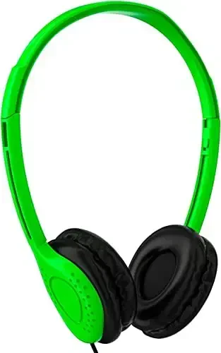 Maeline Bulk Classroom Student Headphones with Microphone, On Ear Stereo Headphones with Mic & Faux Leather Cushions for Kids Online Learning, Library, School, Airplane, Travel - 3.5mm Plug - 500 Pack - 7