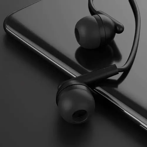 Maeline Bulk Earbuds 3.5 mm Headphone Plug bilan - 10 Pack Wholesale Bundle - Jet Black 