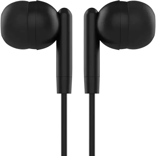 Maeline Bulk Earbuds 3.5 mm Headphone Plug bilan - 10 Pack Wholesale Bundle - Jet Black - 5