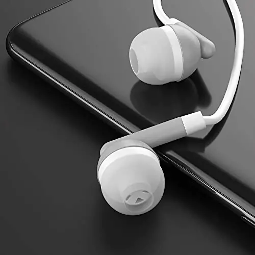 Maeline Bulk Earbuds 3.5 mm Headphone Plug bilan - 1000 dona - Kulrang - 5