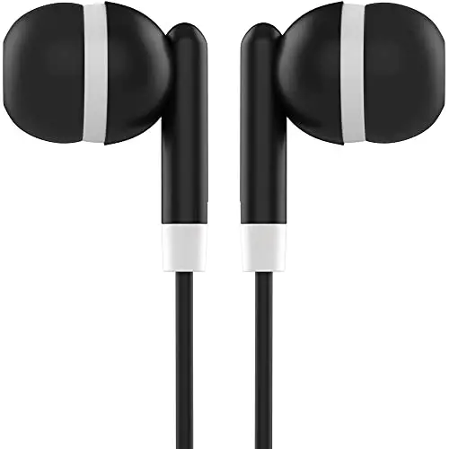 Maeline Bulk Earbuds with 3.5 mm Headphone Plug - 10 Pack Wholesale Bundle - Black - 4