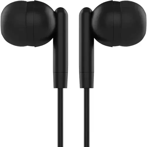 Maeline Bulk Earbuds with 3.5 mm Headphone Plug - 10 Pack Wholesale Bundle - Jet Black - 5