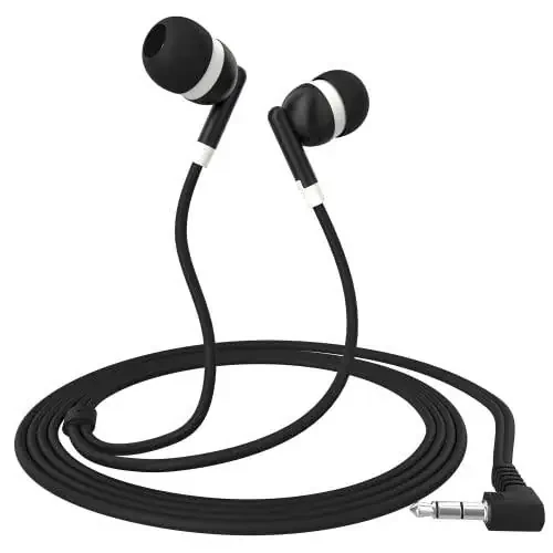 Maeline Bulk Earbuds with 3.5 mm Headphone Plug - 10 Pack Wholesale Bundle - Multi Color - 3