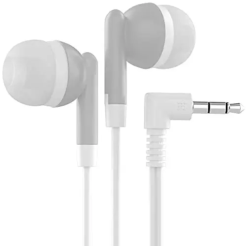 Maeline Bulk Earbuds with 3.5 mm Headphone Plug - 1000 Pack - Gray - 1
