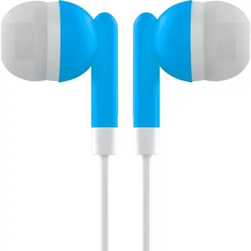 Maeline Bulk Earbuds with 3.5 mm Headphone Plug - 20 Pack - Blue - 3