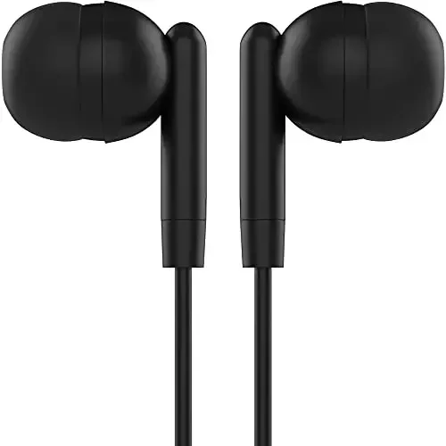 Maeline Bulk Earbuds with 3.5 mm Headphone Plug - 20 Pack Wholesale Bundle - Jet Black - 4