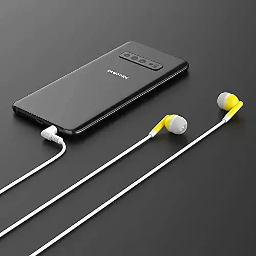 Maeline Bulk Earbuds with 3.5 mm Headphone Plug - 20 Pack - Yellow - 6