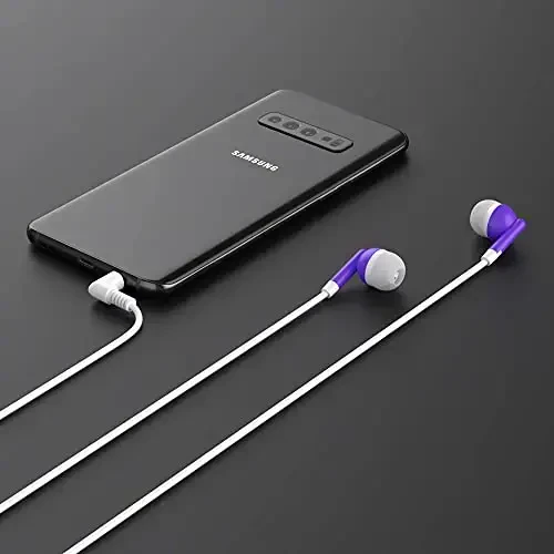 Maeline Bulk Earbuds with 3.5 mm Headphone Plug - 400 Pack - Purple - 6