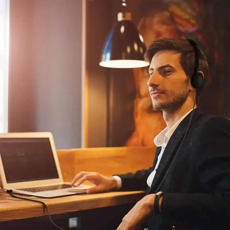 Maeline Kids Eshitish vositalari Maktab sinf xonasi K-12, Kutubxona, Muzey, Sayohat, Quloq ustidagi stereo гарнитура Sozlanishi mumkin bo'lgan tasma va sun'iy charm yostiqlar bilan - 3,5 mm разъем - 30 Pack - Qora - 5