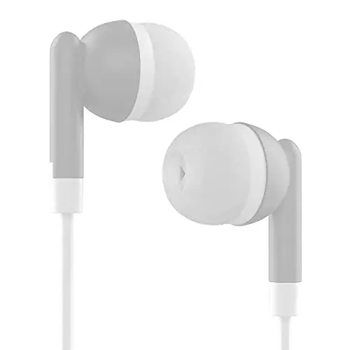 Maeline Bulk Earbuds with 3.5 mm Headphone Plug - 50 Pack - Gray - 3