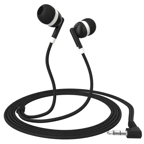 Maeline Bulk Earbuds with 3.5 mm Headphone Plug - 300 Pack Wholesale Bundle - Multi Color - 3