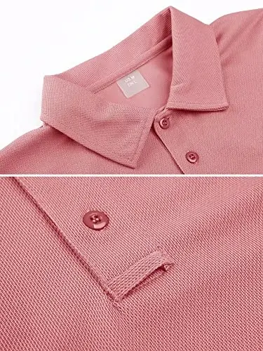 MAGCOMSEN erkaklar polo ko'ylagi tez quriydigan ish faoliyatini qisqa yengli taktik ko'ylaklar Pique Jersey Golf ko'ylagi - MAGCOMSEN (1)