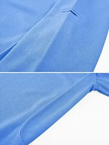 MAGCOMSEN erkaklar polo ko'ylagi Tez quriydigan, ish faoliyatini yaxshilaydigan qisqa yengli taktik ko'ylaklar Pique Jersey golf ko'ylagi - 3