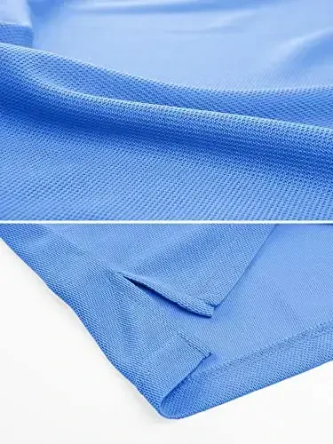 MAGCOMSEN erkaklar polo ko'ylagi Tez quriydigan, ish faoliyatini yaxshilaydigan qisqa yengli taktik ko'ylaklar Pique Jersey golf ko'ylagi - 4